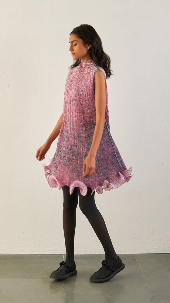 Float Dress-Pink/Grey