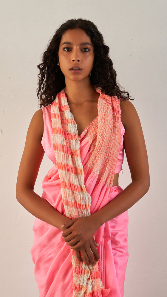 Flow Saree - Pink