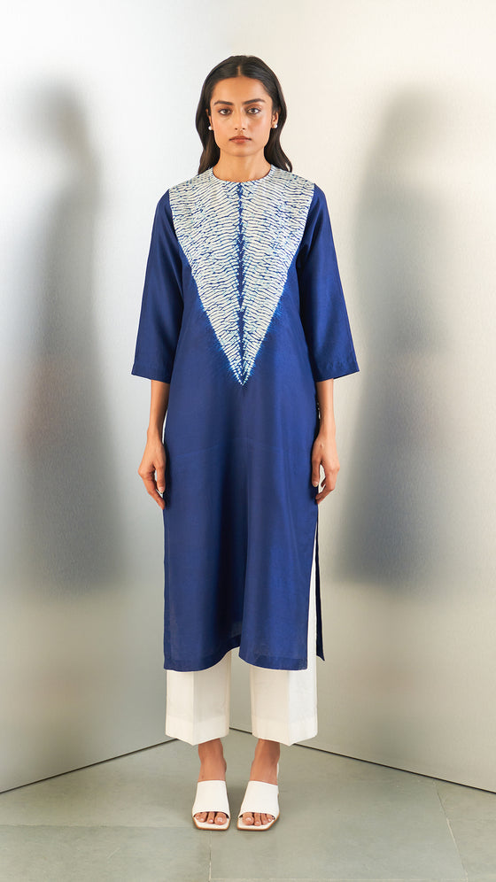 Icicle Kurta - Navy