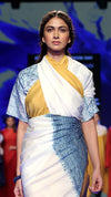 Crossing Over Saree - Haldi