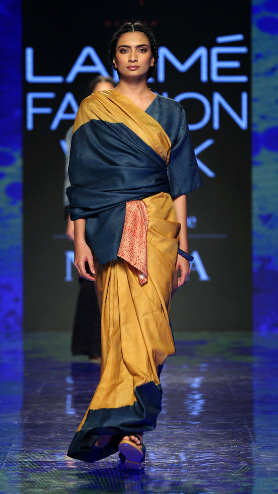 Along Side Saree - Indigo