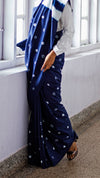 Parallel Terrain Saree- Indigo