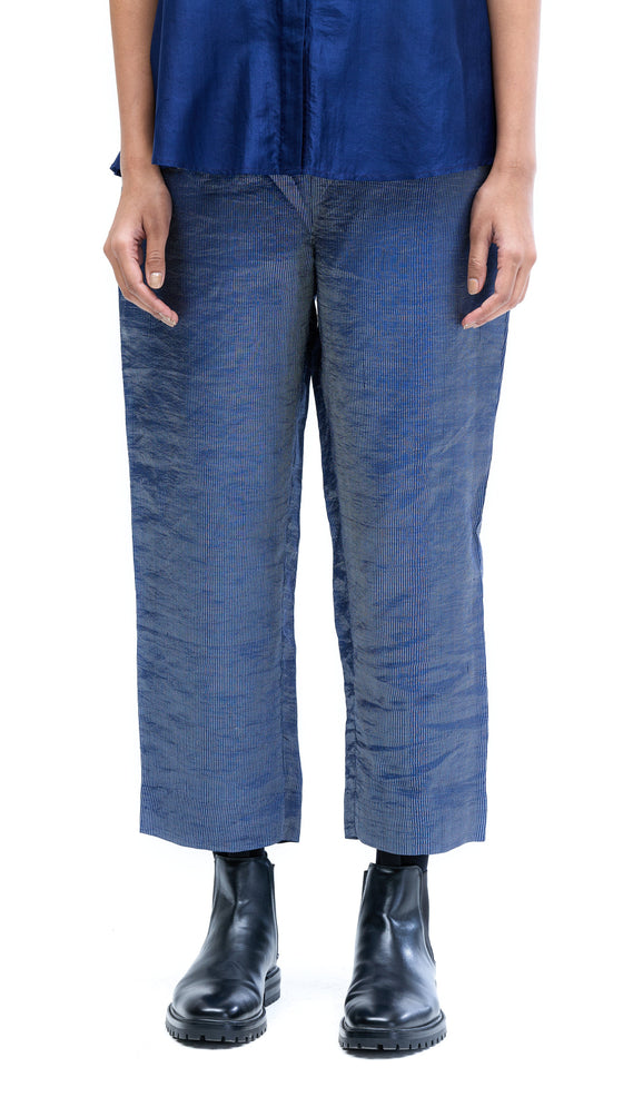 Metallic Pant - Navy
