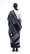 Below the Grid Saree - Grey