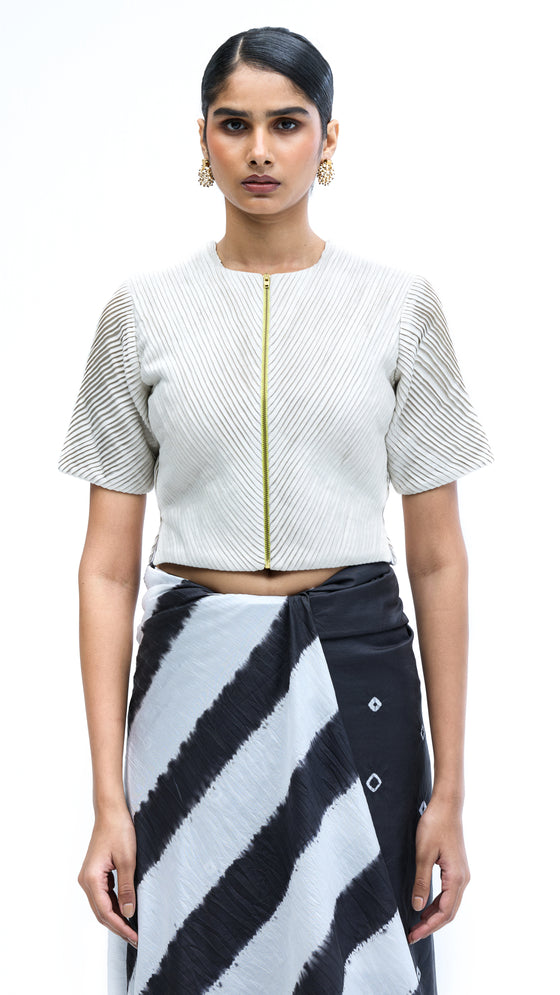 Parallel Terrain Blouse - Off White