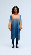 Sunset Dress Orange-Blue