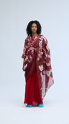 Algae Saree Red