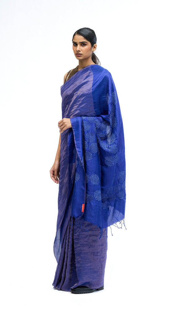 Armour Saree - Navy