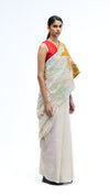 Shifter Saree - Mustard-Ivory
