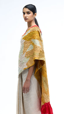  Shifter Saree - Mustard-Ivory