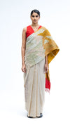 Shifter Saree - Mustard-Ivory