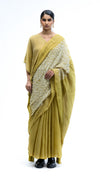 Fields between Light Saree - Lime