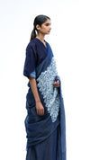 Fields between Light Saree - Indigo