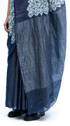 Fields between Light Saree - Indigo