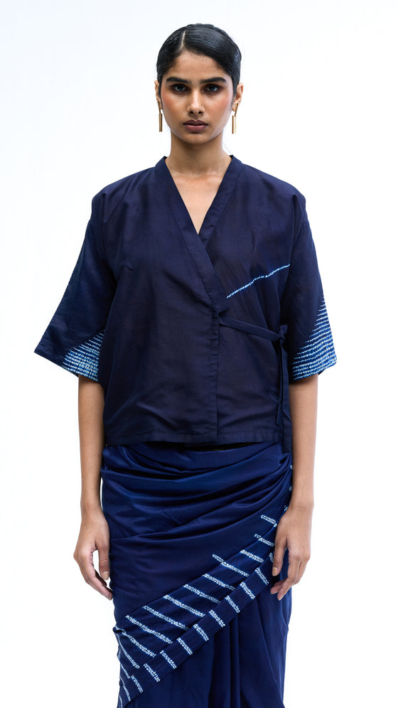 Light and Line Blouse - Indigo