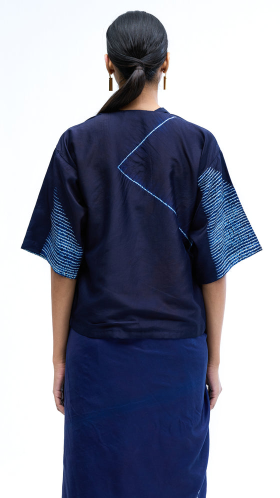 Light and Line Blouse - Indigo