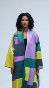 Landscape Kimono Purple-Lime