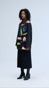 Denim Short Coat Black-Multi