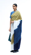 Crossing Over Saree - Indigo