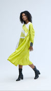 Plaster Yoke Dress Lime