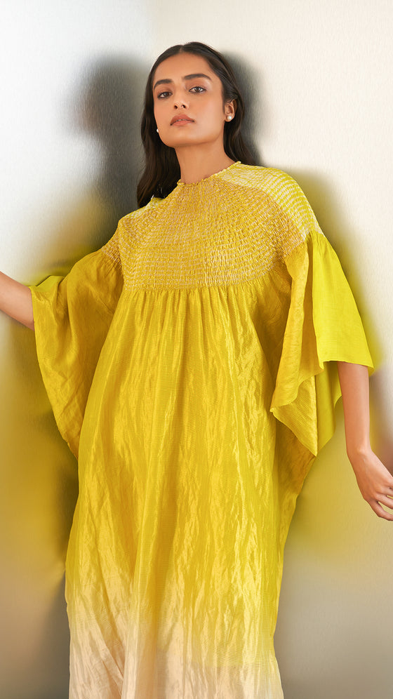 SECTOR KAFTAN - METALLIC LIME