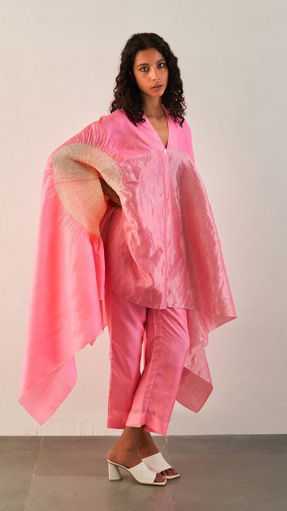 SEGMENT SHIRT-Metallic Pink