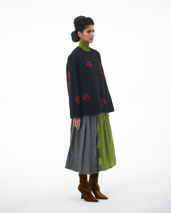 Shepherd's Skirt - Grey/Lime