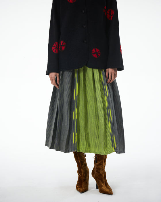 Shepherd's Skirt - Grey/Lime