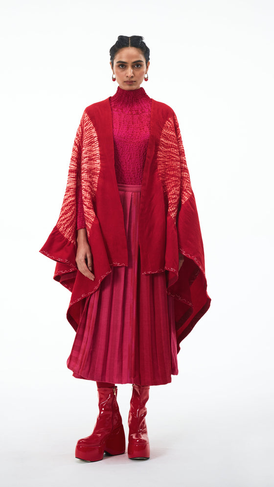 Knitter's Cape - Red