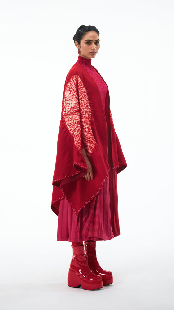 Knitter's Cape - Red
