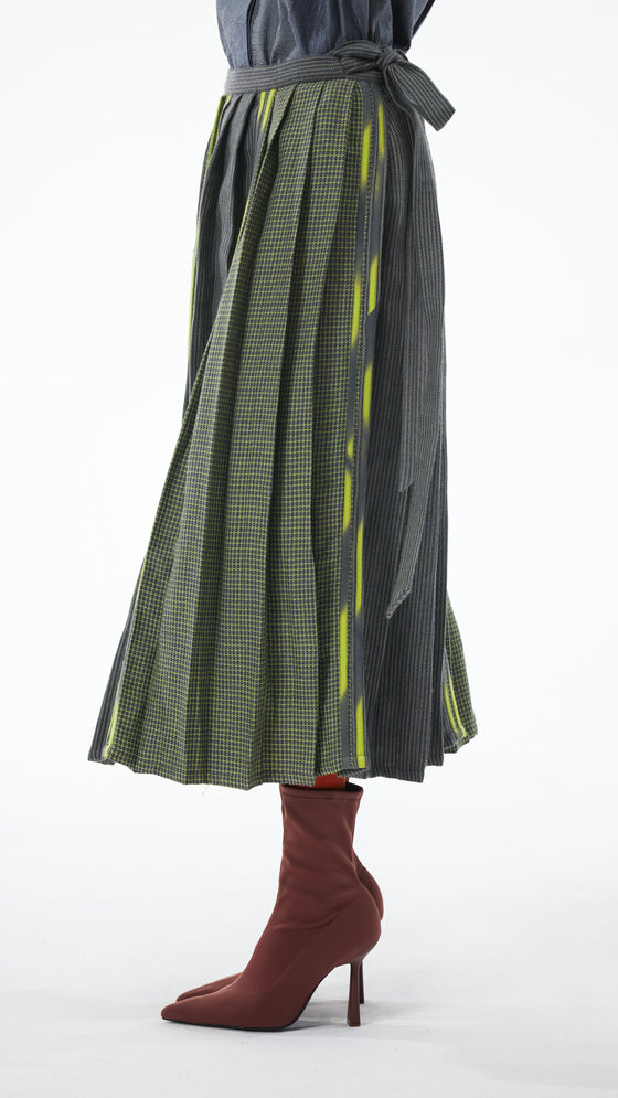 Shepherd's Skirt - Grey/Lime