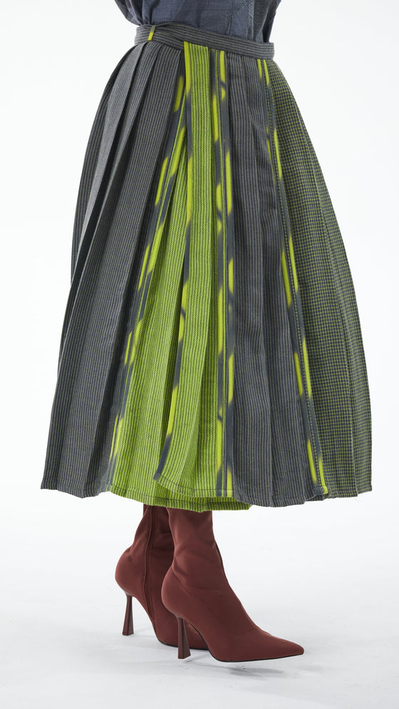 Shepherd's Skirt - Grey/Lime