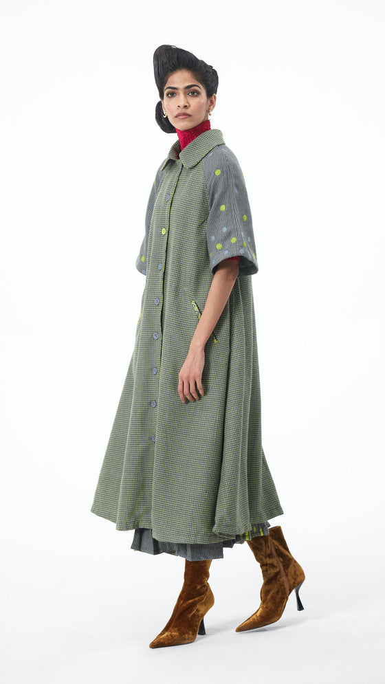 Spinner's Dress - Grey/Lime