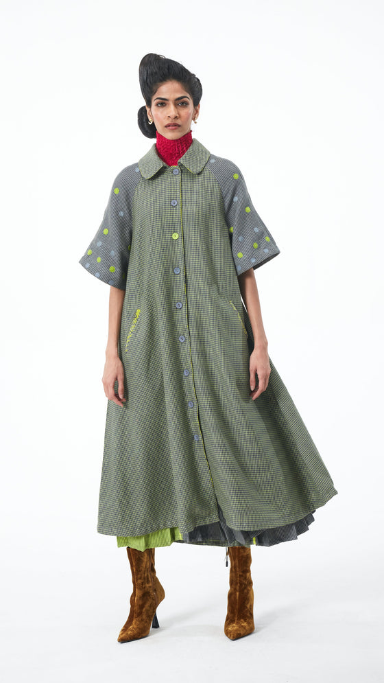 Spinner's Dress - Grey/Lime