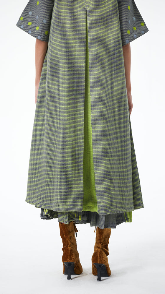Spinner's Dress - Grey/Lime