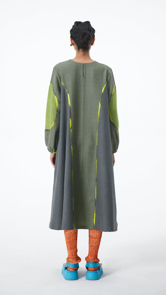 Sorter's Dress - Grey/Lime