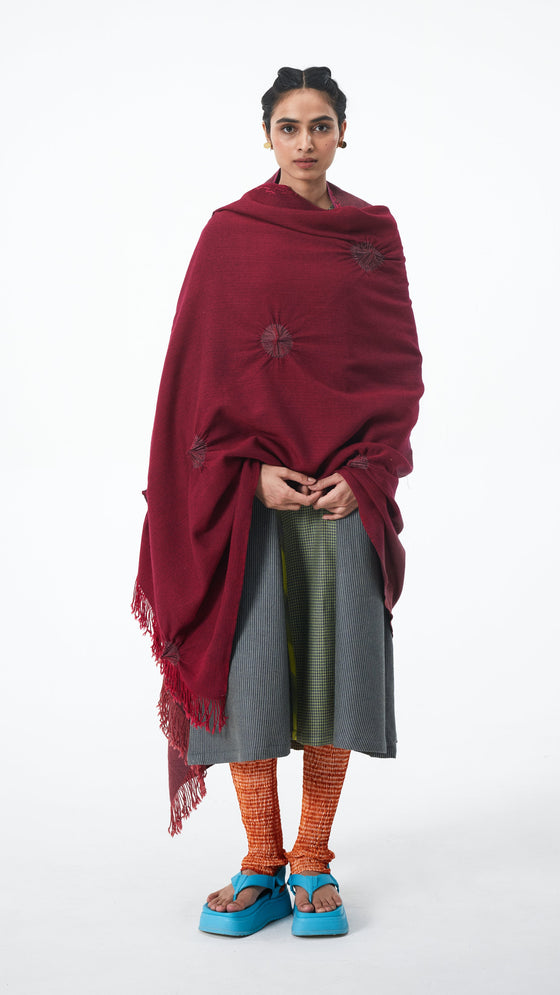 Keeper's Shawl - Red Ombre