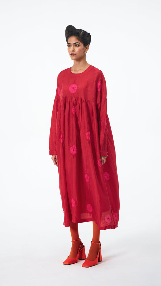 Polka Dress - Red Rani