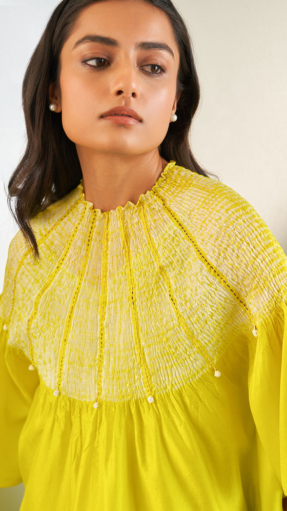 Sector Swirl Kaftan-Lime