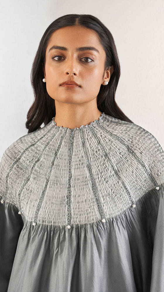 Sector Swirl Kaftan- Grey