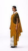 The Handsfree Saree - Ochre Checks
