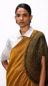 The Handsfree Saree - Ochre Checks