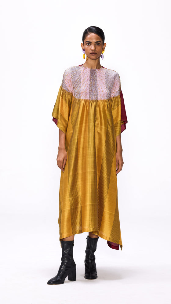 Off Grid Kaftan - Ochre Magenta