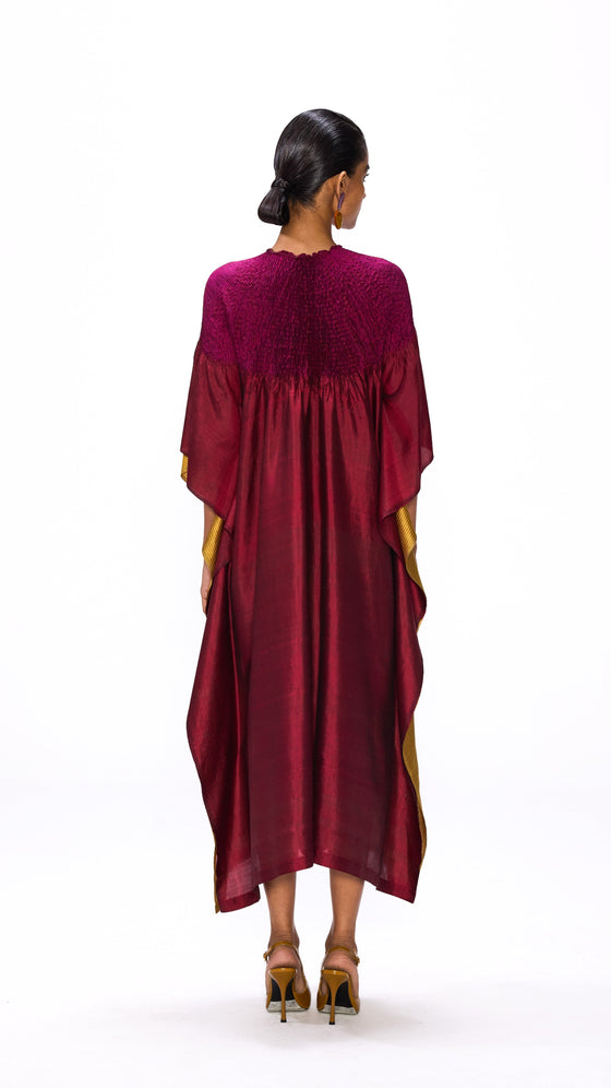 Off Grid Kaftan - Ochre Magenta