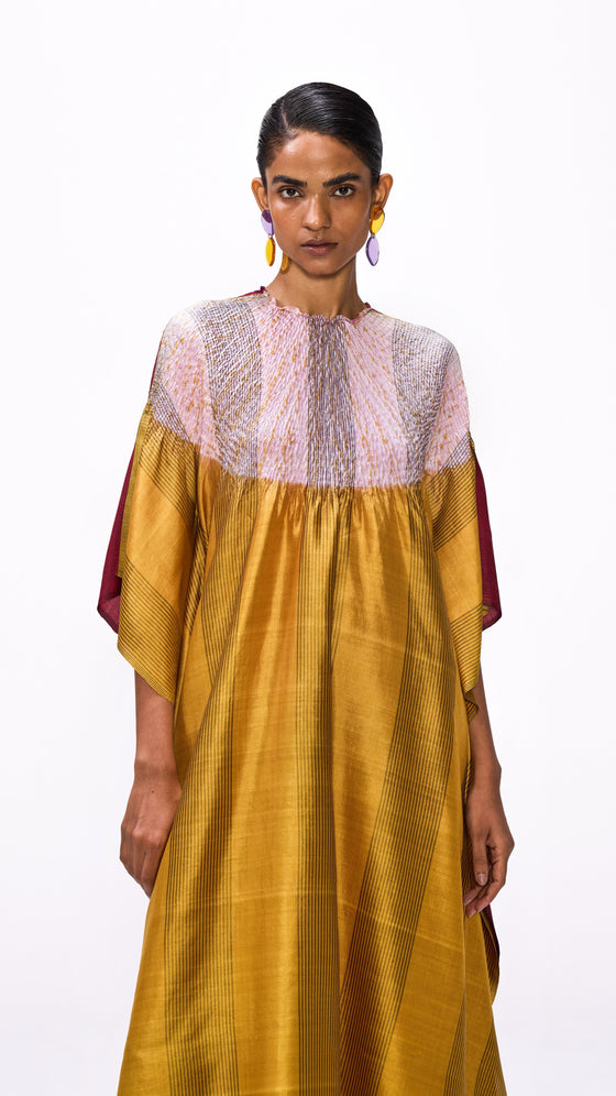 Off Grid Kaftan - Ochre Magenta
