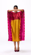 Color Block Kaftan - Red Ochre