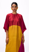 Color Block Kaftan - Red Ochre