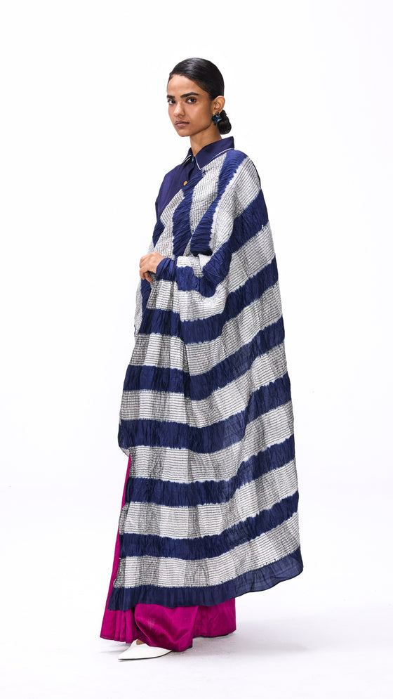 Unrule Saree - Magenta Navy