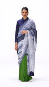 Strokes Saree - Cactus