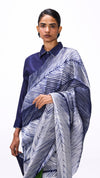 Strokes Saree - Cactus